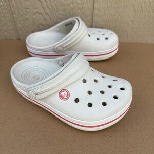 Crocs Crocband Clogs Slip On Shoes Stucco/Melon Kid’s Girl’s Size 1 C1